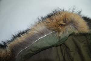 real fur hood stitching
