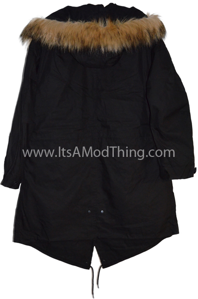 black m51 faux fur hood back