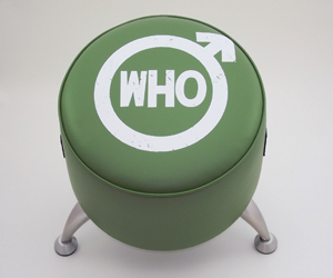 the who footstool top view
